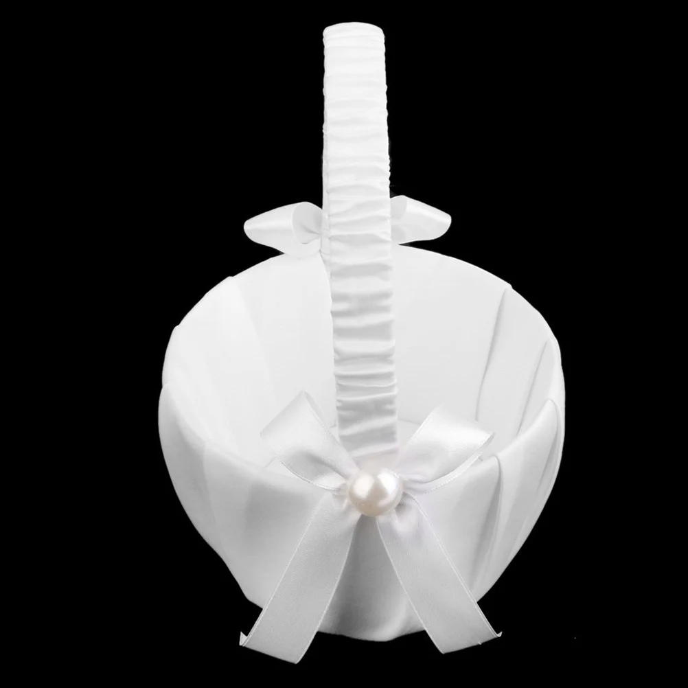 

Wedding basket Wedding basket for flower girl Wedding flower girl basket Flower girl basket white Flower girl basket for wedding