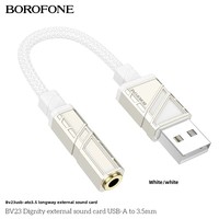 Borofone BV23 USB-A To 3.5 Audio Conversion Line For Laptop Earphone Transition Line Motorcycle Electronic Accessories