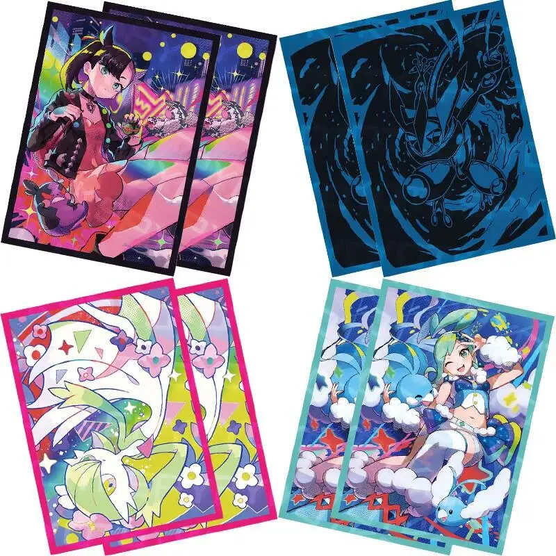 60pcs/set Marnie Lisia Gardevoir Greninja Flash Card Sleeve Anime Game Collection Card Protective Cover Gift Toy 67*92mm