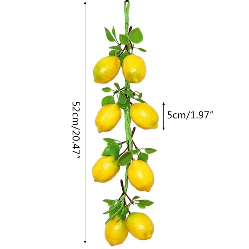 Simulazione Stringa limone frutta artificiale per ristorante Hotel Home Garden Wedding DECORAZIONE