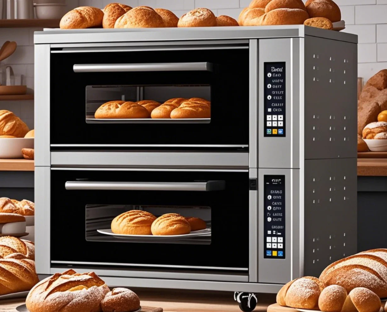 Comercial 350 ℃   Horno para pizza Nuevo horno para pizza de piedra de losa de doble capa horno multifunción para pizza Croissants
