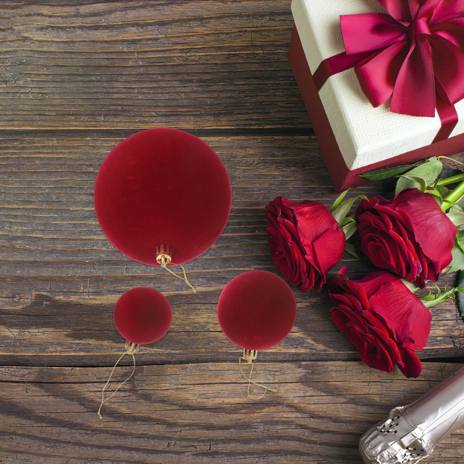 

15pcs Ball Large Large Flocked Tree Tree Ornaments Vintage Decorations For Party Room Door Vintage Gift