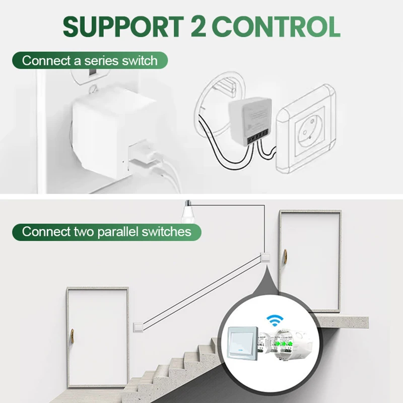 Zigbee Mini Light Smart DIY Switch 16A Module Wireless Control Smart Home Relay Automation Breaker Works With Alexa Google Home