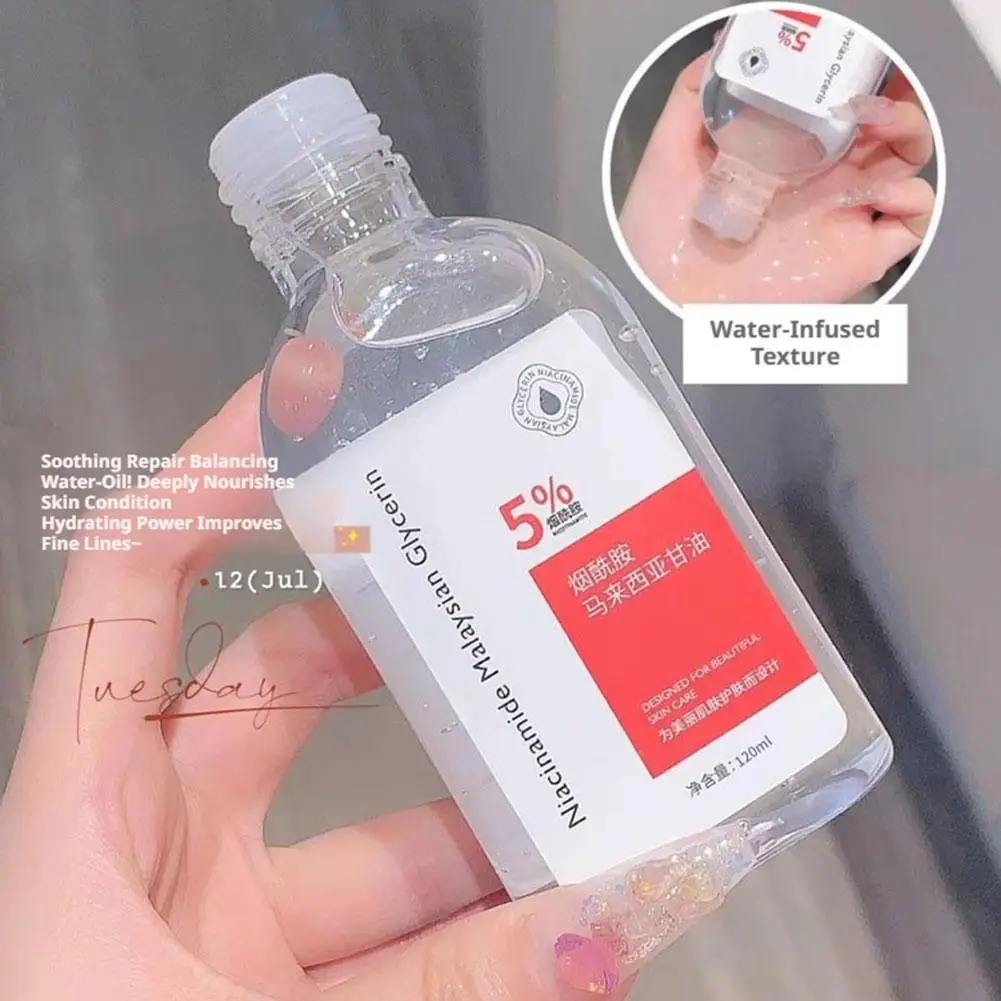 120ml Vitamin E Glycerin Face Primer 5% Niacinamide - Moisturizing Hydrating Makeup Base Serum for Dry Dull Skin