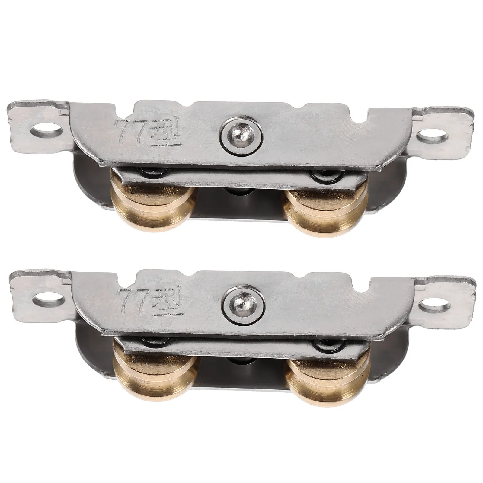 

2Pcs Sliding Door Wheel Stainless Steel Sliding Pulley Track Rail for Glass Doors Window Closet Door Roller Hardware