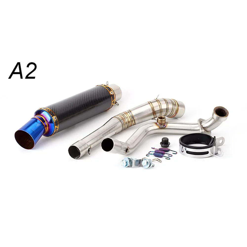 

LC150 Motorcycle Exhaust Slip On Full System Modified Front Middle Link Pipe Muffler With Stciker For Yamaha Y15 Y15ZR