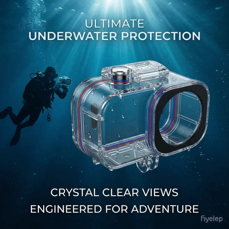 Profesjonalna, wodoszczelna obudowa do nurkowania do 45M dla kamery DJI Osmo Nano Thumb Action Camera, odporna na upadki, podwodna obudowa ochronna. — zdjęcie produktu 5