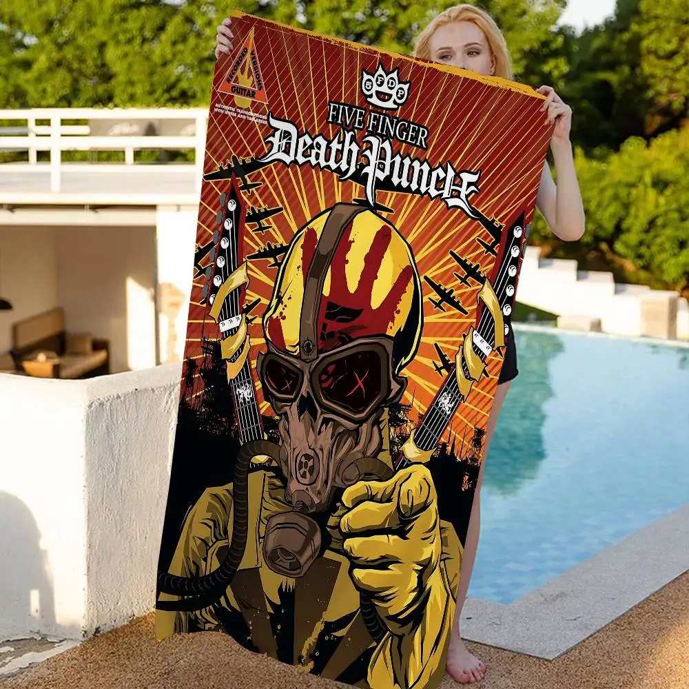 Band F-Five F-Finger Death Punch Big Microfiber Beach Towels Quick Dry Towel Sand Beach Towels Pool Towel for Travel Swim Pool