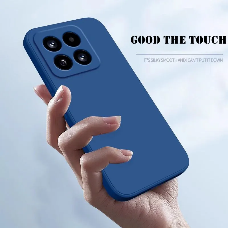 Neue quadratische Silikon-Handyhülle für Xiaomi 17 Pro Max Mi 13 14 15 13T 14T 15T Pro, integrierte Flusen, stoßfeste, schützende weiche Abdeckung – Detail 6