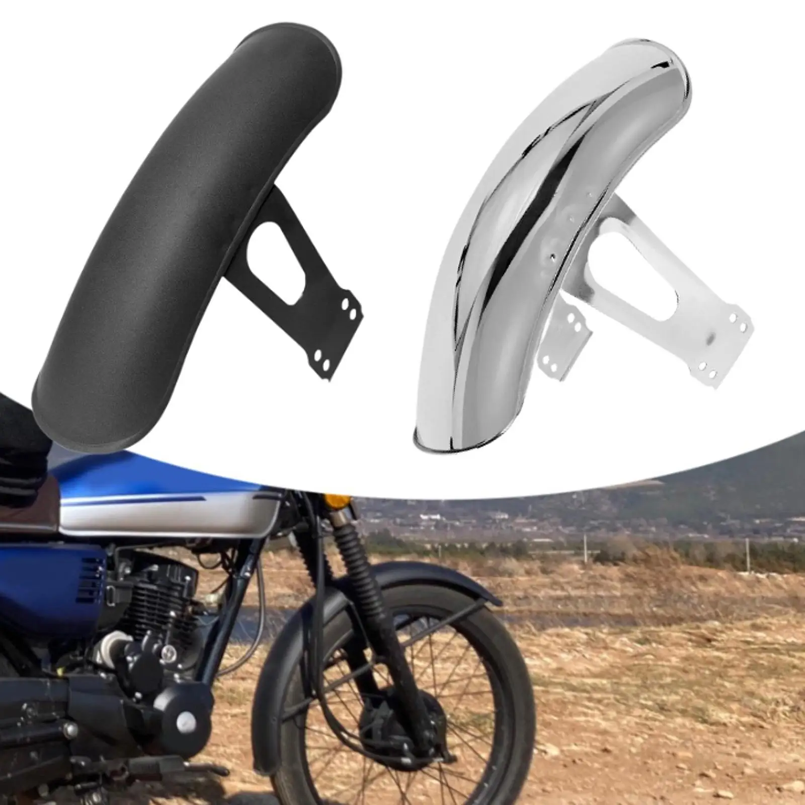 

Motorcycle Front Fender Splash Guard Retro, Easy to Install, Protection
