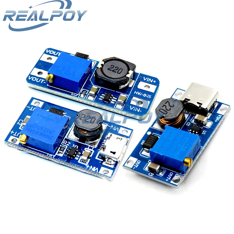 MT3608 Micro DC-DC Step Up Converter Booster Moduł zasilacza Boost Step-up Board Wyjście MAX 28V 2A dla arduino