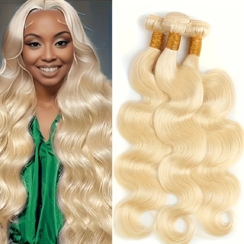 

613 Bundles Body Wave Blonde Human Hair 1/2/3/4 Bundle Unprocessed 12A Brazilian 613 Human Hair Bundles 65g/1PC Hair Extensions