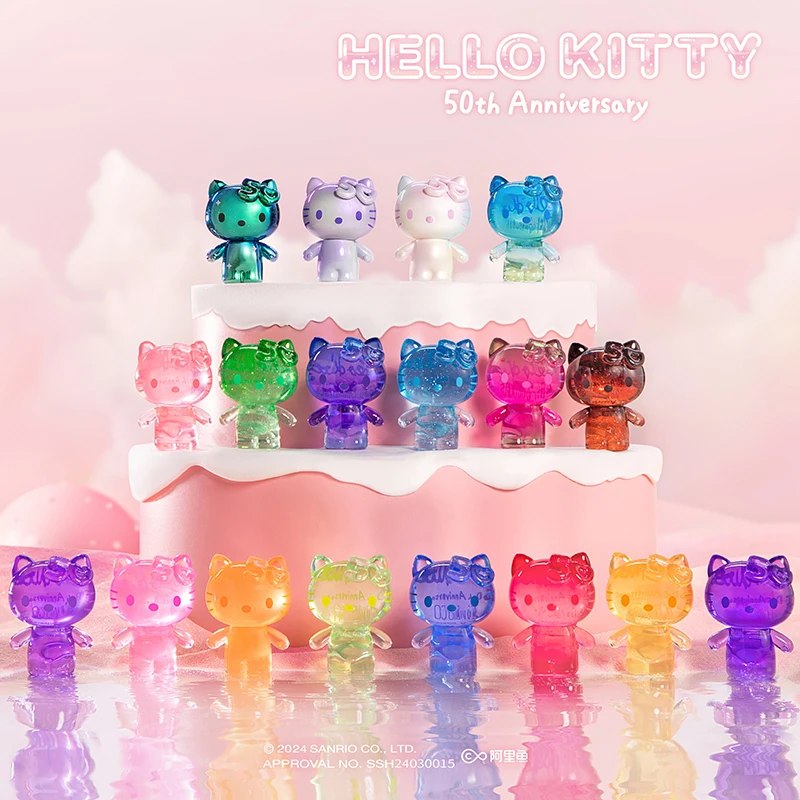 

New Sanrio Hello Kitty 50th Anniversary Mini Candy Series Blind Bag Toy Cute Mini Hello Kitty Figures Blind Box Mystery Gift