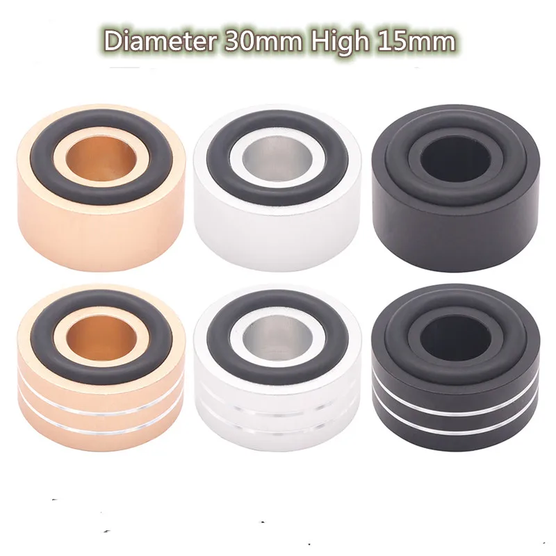 Silver / Black / Gold Diameter 30mm High 15mm All Aluminum Audio Amplifier Speaker Computer Non-slip Shock Absorber Foot Peg