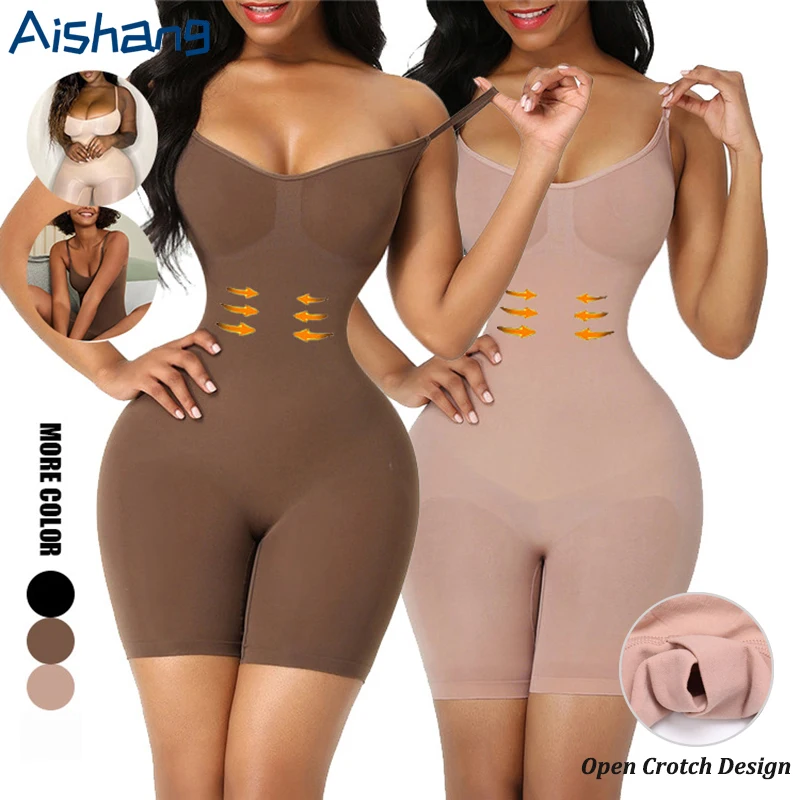 Seamless Bodysuit Compression Open Crotch Shapewear Women Push Up Fajas Colombianas Corset Slimming Butt Lifter Full Body Shaper