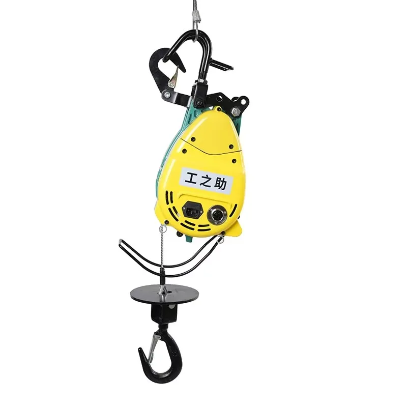 Wireless Remote Control 220v Mini Electric Wire Rope Hoist Winch