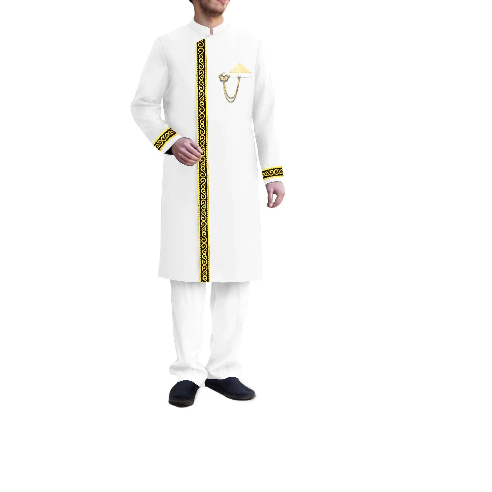 Белые роскошные костюмы для мужчин, приталенный костюм для выпускного вечера, свадьбы, жениха, жениха, смокинг, 2 шт., модный костюм, Homme, блейзер, брюки