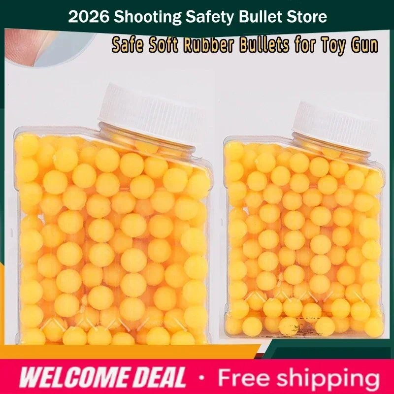 2029 Safe Soft Rubber Bullets 6mm 7-8mm Rubber Balls Reusable Toy Gun Ammo For Kids Outdoor Game PlayNew New