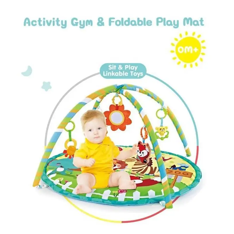 Children Gym Colorful Cartoon Game Mat Baby Fitness Frame Crawling Blanket Educational Mat Enlightenment Interaction Toys Gift