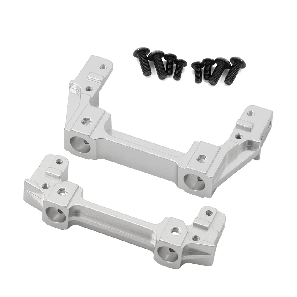 Metalen Voorrail Bumper Mounts Servo Standaard Voor Axiale 90047 Wrangler & Scx10 Ii 90046 1/10 Rc Crawler Auto Upgrade Onderdelen