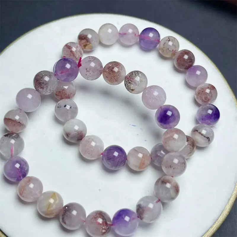 6/7/9/11MM Natural Super Seven Quartz Bracelet Colorful Gemstone Bead Strings Fashion Beautifully Jewelry For Men And Women Gift