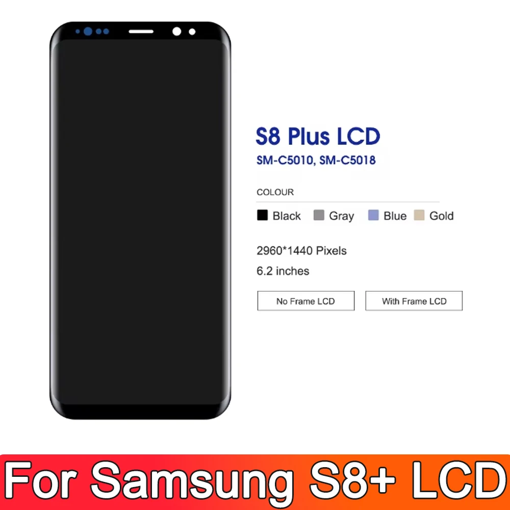 OLED Screen for Samsung Galaxy S8 Plus LCD SM-G955 G9550 G955F/DS Lcd Display Digital Touch Screen Replacemen