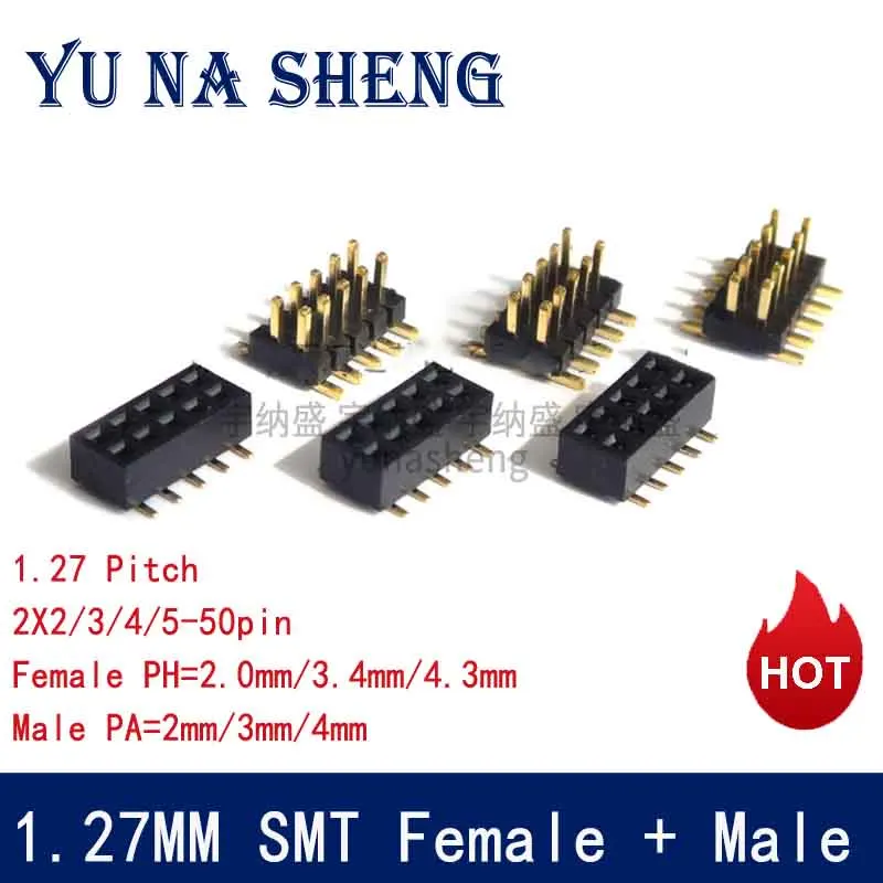 10Pcs1.27Mm Pin Hea…