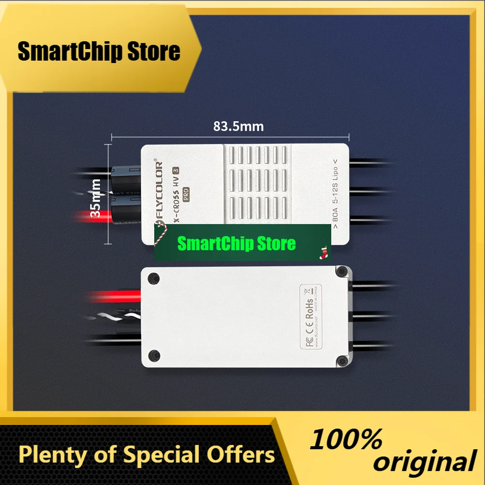 SmCpFlycolor X-cross Hv3 Pro 80a 200a Esc 5-12s Blheli-32 Dshot Proshot 64mhz Arm 32-bit Speed Controller For Rc Fpv Racing Dron