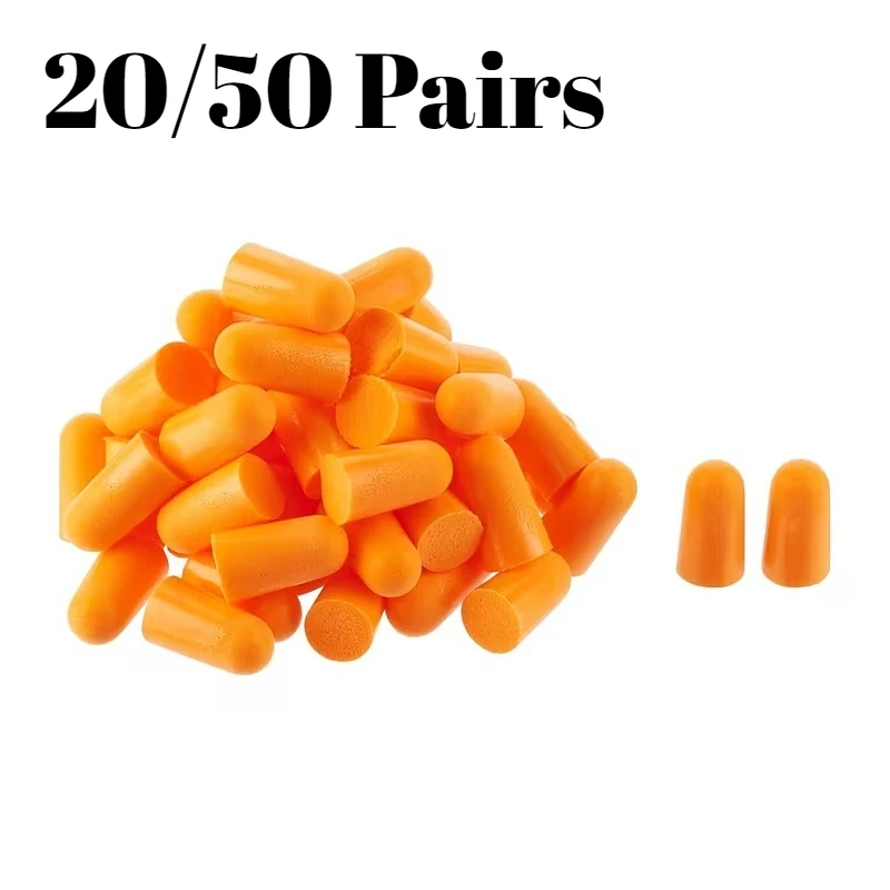20/50Pairs Bagged Soft Comfortable Foam Earplugs Soft Material Sleep Learning Noise-proof Earplugs Perfect for Sleep School