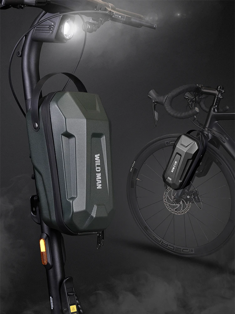 AliExpress WILD MAN Electric Scooter Handlebar Bag EVA Hard Shell Quick-Detachable Front Storage Bag with Waterproof Design