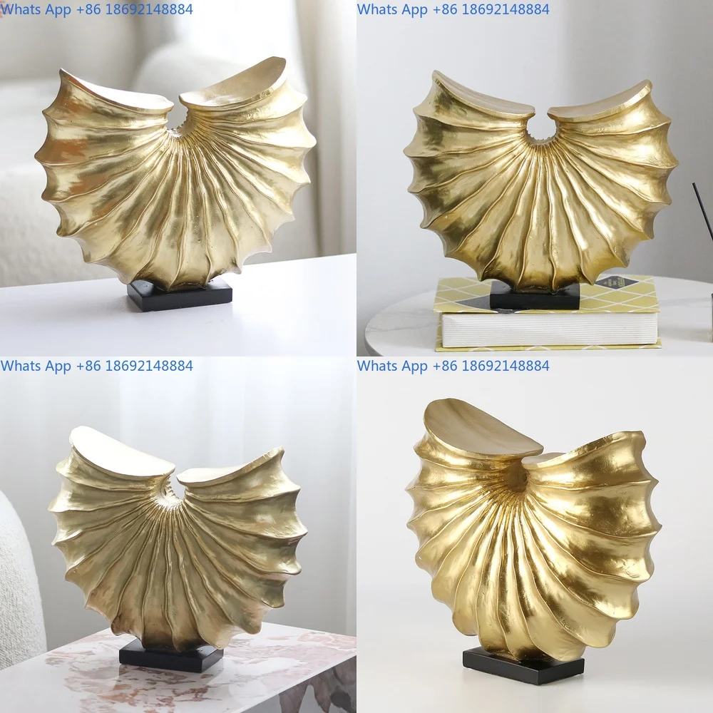 

Abstract Semi Circular Seashell Sculpture Decoration for Living Room Hallway Modern Home Decor