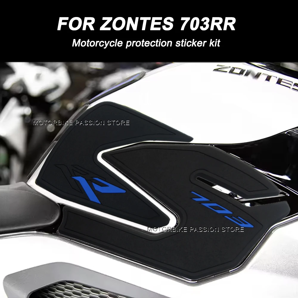 Fuel Tank Pad For ZONTES 703RR 703-RR Motorcycle Tank Grips and Rubber Knee Grip Decals for RR 703 Accessorie