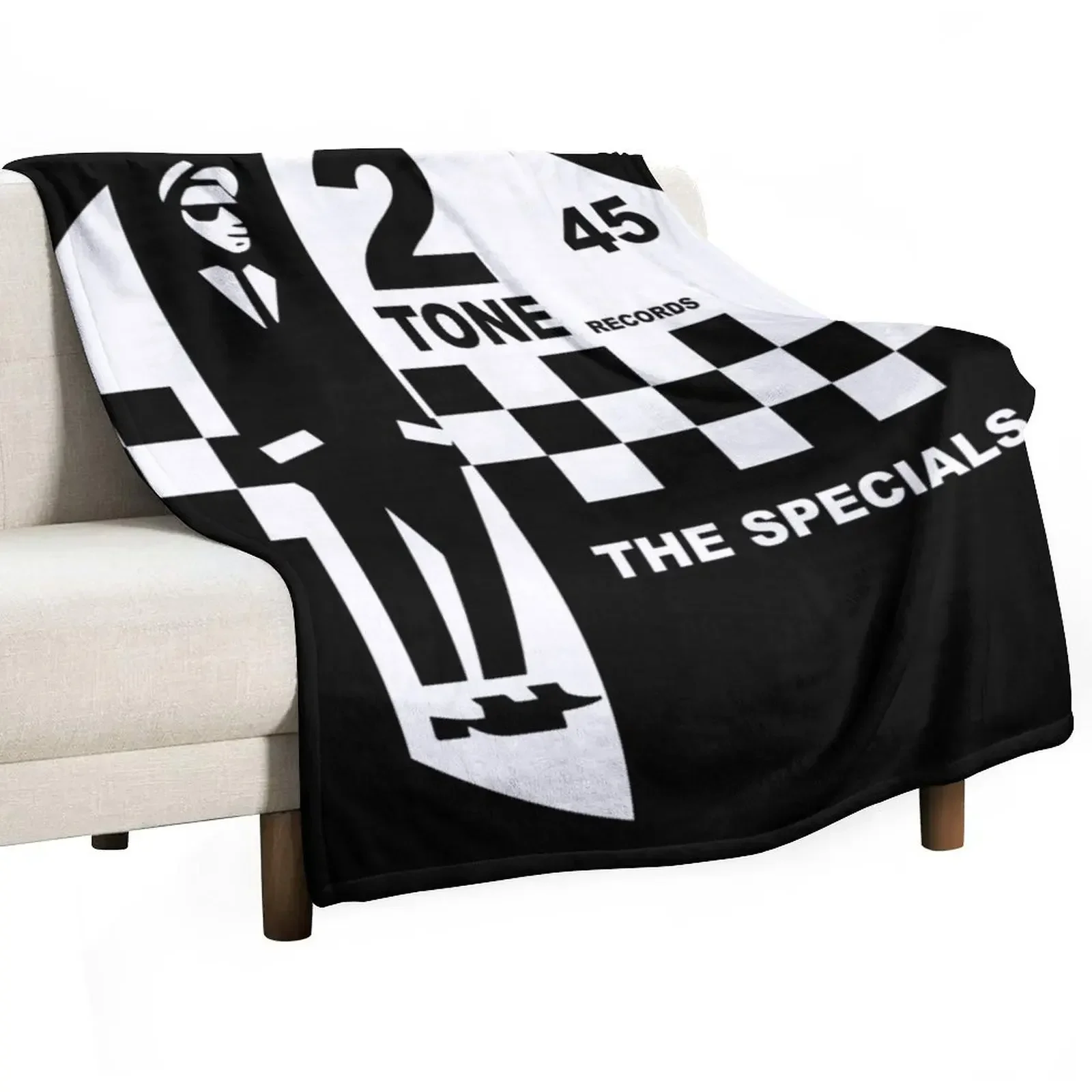 

the specials black and white 45 circle records Throw Blanket Nap Bed Multi-Purpose Blankets
