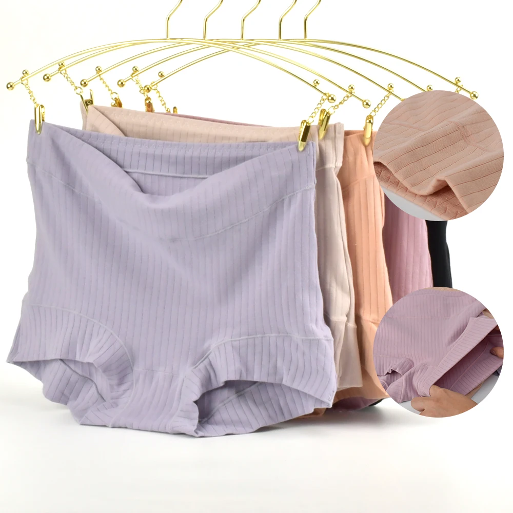 

3PCs High Waist Cotton Panties for Big Women XL-6XL Anti-Roll Breathable Soft Underwear All-Day Wear Comfort Fit Women Briefs