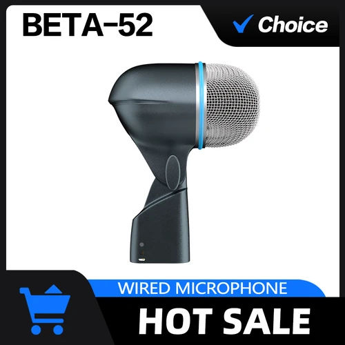BETA 52A micrófono de tambor instrumento Kick Drum Bass Mic dinámico Bass Snare cuerpo de Metal
