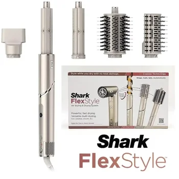 Professionale Shark HD430 FlexStyle Asciugacapelli agli ioni negativi e Airwrap Potente asciugacapelli Multi-Styler Bigodini Strumenti per lo styling