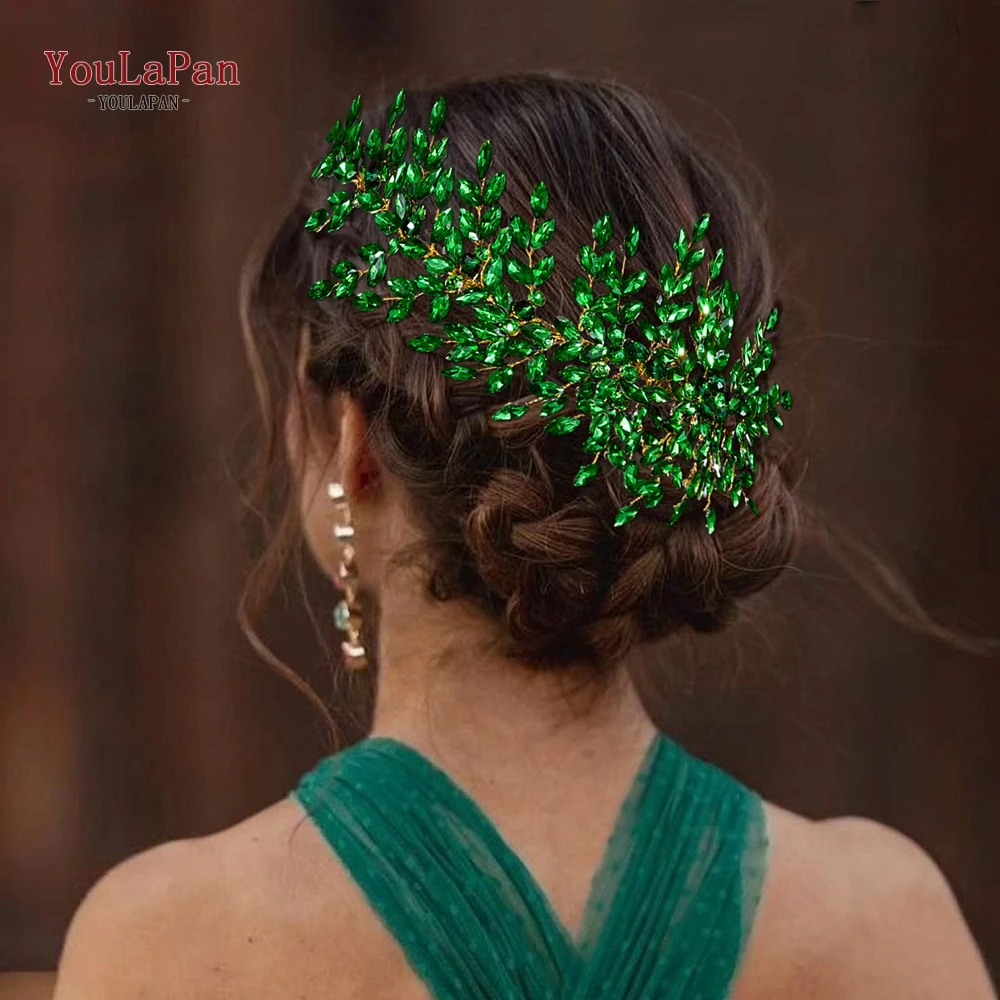 

TOPQUEEN Shining Rhinestone Bridal Hair Comb Wedding Fashion Hair Accessories Women Banquet Party Headwear Bride Headdress HP884