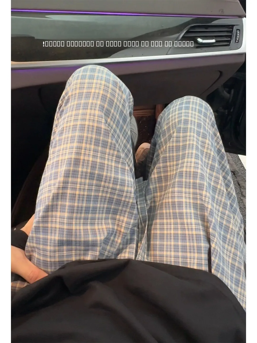 

Blue Qui Dry Plaid Men's Summer Lazy Sle Wide Leg Pants American Casual Thin Straight Leg Trousers Loose Fit Long Pants