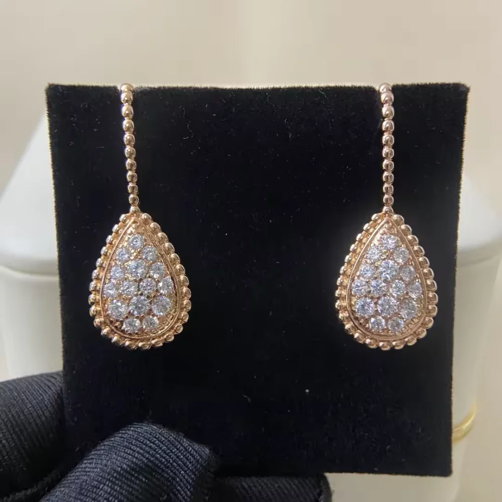 Luxury Waterdrop Full Diamond Necklace & Earrings Set