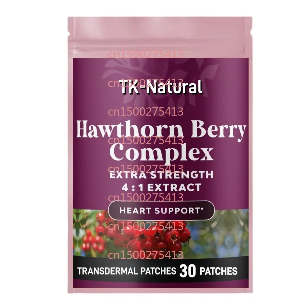 

30 Patches Hawthorn Berry Transdermal Patches Pure Antioxidant Hawthorn Berry for Healthy Heart & Digestion