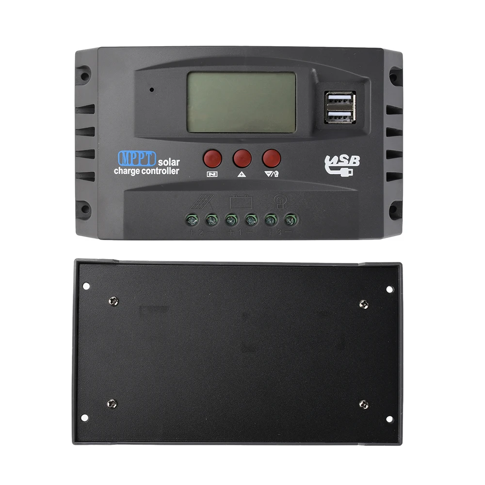 12V/24V 30A/60A/100A MPPT Solar Charge Controller, Compatible with Lead-Acid, Lithium Iron Phosphate and Lithium Batteries