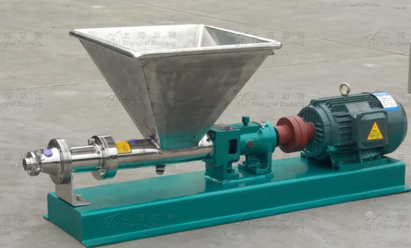 Electric Stainless Steel Sanitary Single Screw Pump  High Viscosity Liquid Capabilities Motor Progressive Cavity