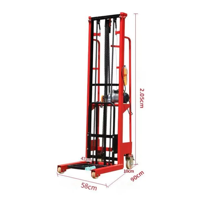 220V household small lift electric stacker forklift handling loading and unloading stacker