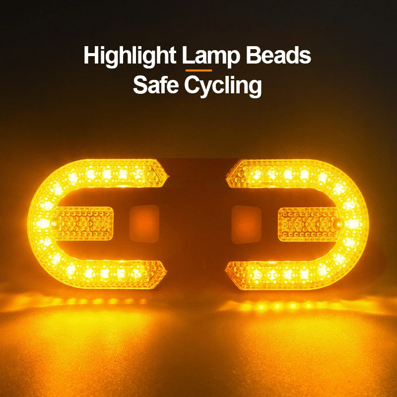 Luz trasera de señal de giro para bicicleta, luces remotas LED recargables por USB, lámpara trasera inalámbrica para bicicleta, luz trasera Led para