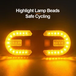 Luz trasera de señal de giro para bicicleta, luces remotas LED recargables por USB, lámpara trasera inalámbrica para bicicleta, luz trasera Led para Scooter