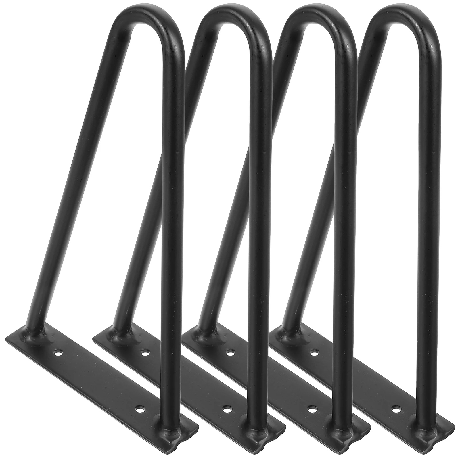 

4 Pcs Black Metal Hairpin Table Legs 200mm Height for Desk Sofa Coffee Table Bench Furniture Support Strong Easy