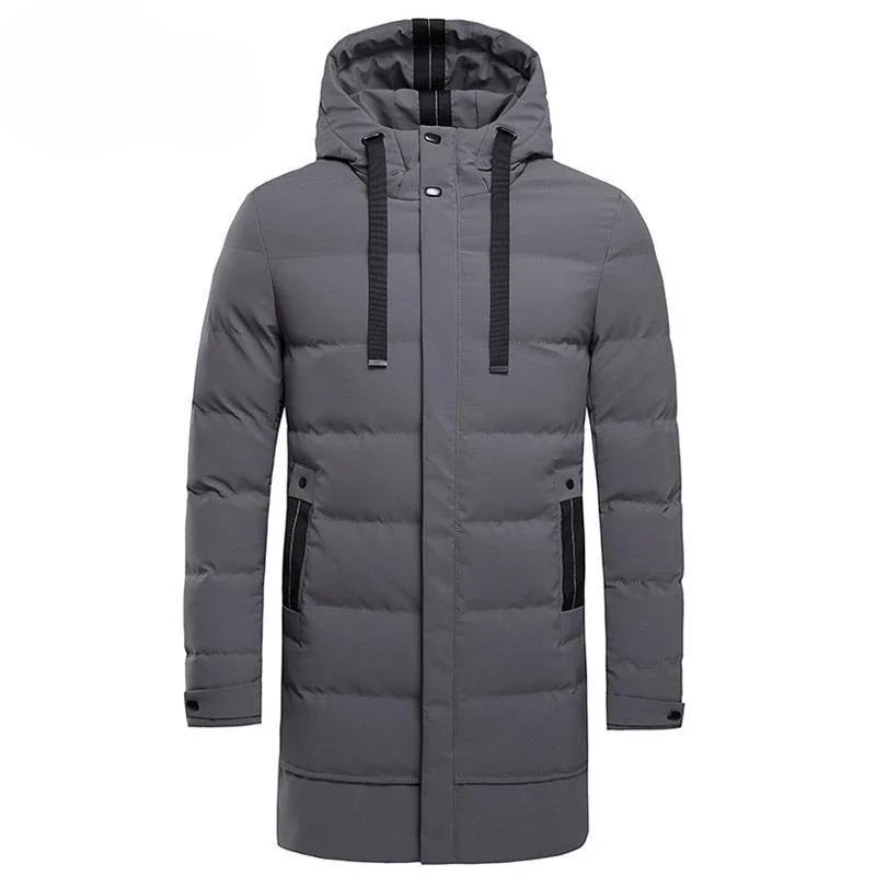 เสื้อโค้ทผ้าฝ้ายมีฮู้ดสำหรับผู้ชาย หนาขึ้นเพื่อความอบอุ่นในฤดูหนาว ป้องกันความหนาวเย็น ​