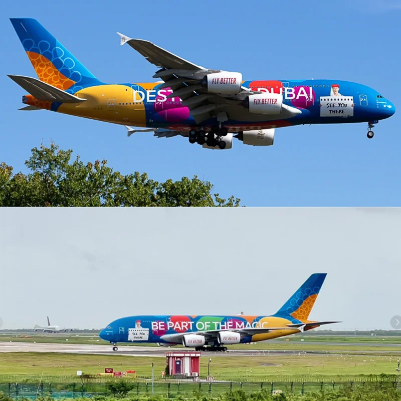 

Новый масштаб 1/150 2022, модель самолета Emirates A380, самолет Airways со светом, литая под давлением коллекция смолы, дисплей, игрушка в подарок