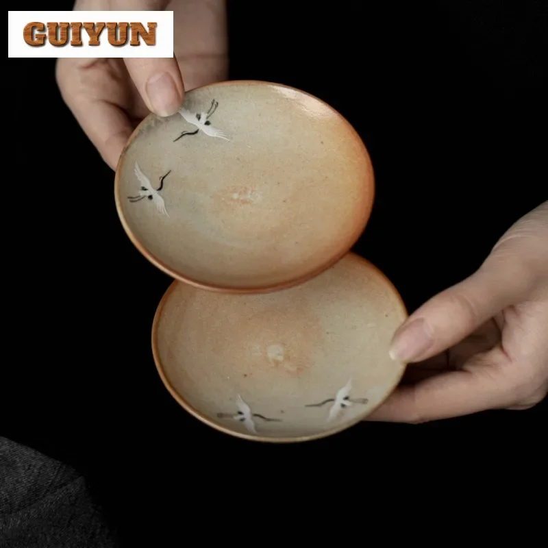 

2 шт./лот, деревянные фарфоровые подставки для журавля, подстаканник ручной работы для кофейных чашек, основа, теплоизоляционные салфетки, набор Kufng Fu