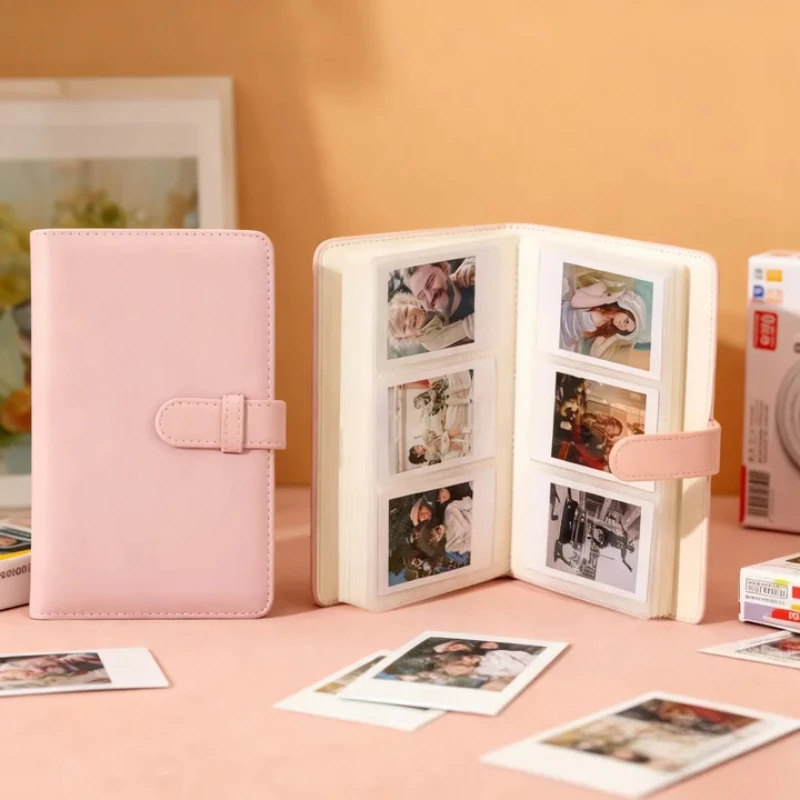 108 Pockets Photo Album Film Camera 3 Inch Photo Paper PU Leather Storage Case Stamp Collection for Film Camera Bag